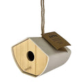 Earthy Natural Bamboo Japandi Birdhouse (16cm)-0