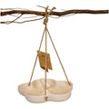 Earthy Natural Bamboo Hanging Bird Bath/Feeder-0