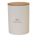 Good Kitty' Ceramic Treat Jar with Bamboo lid.-0