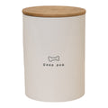 Good Dog' Ceramic Treat Jar with Bamboo Lid.-0