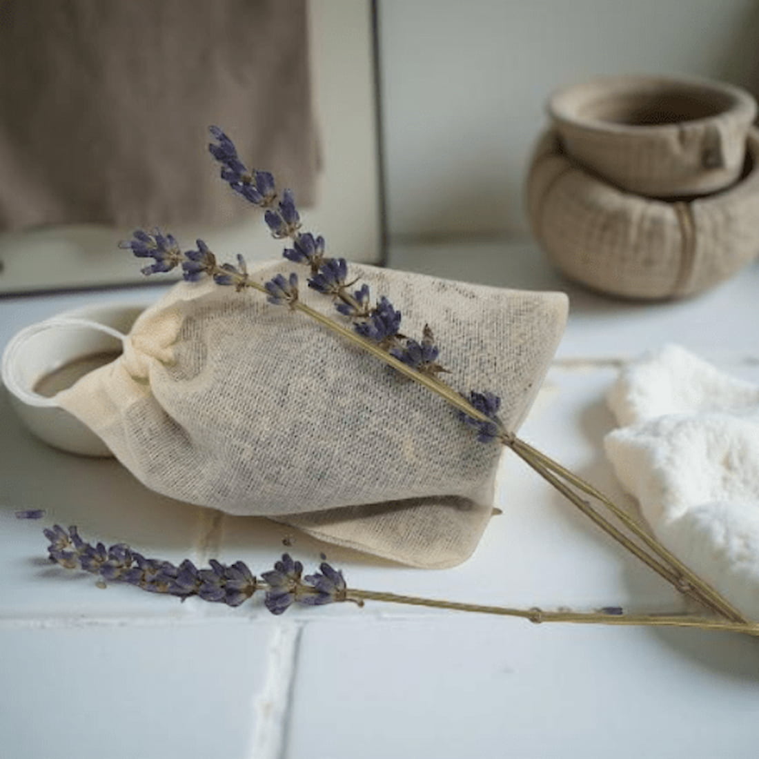 Lavender Moth Repellent Sachet with Mineral Salts-1