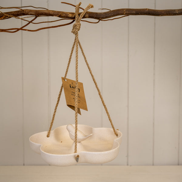 Earthy Natural Bamboo Hanging Bird Bath/Feeder-1
