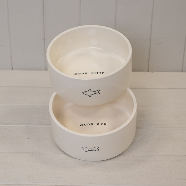 Ceramic Pet Bowl with Fish Design.-4